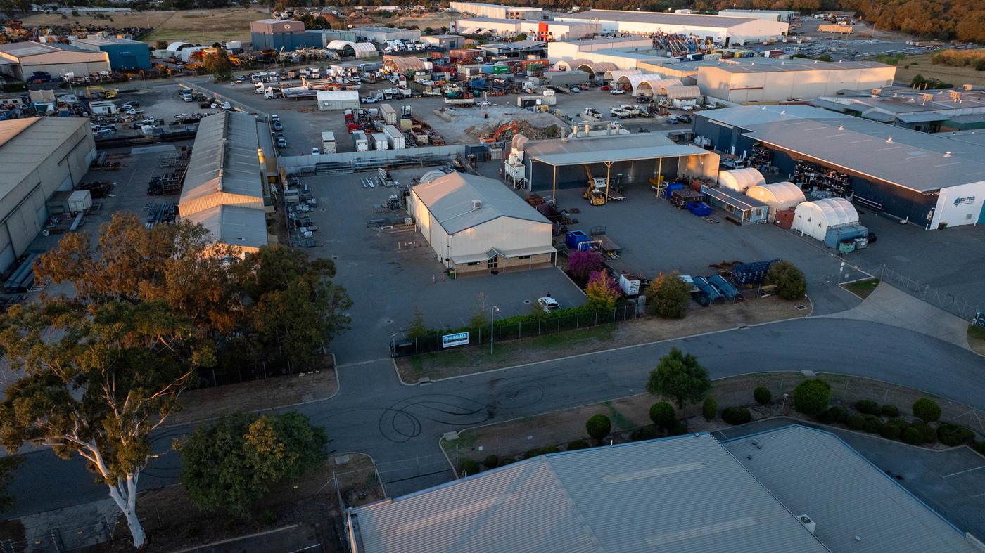Aerial view of Maddington at sunset