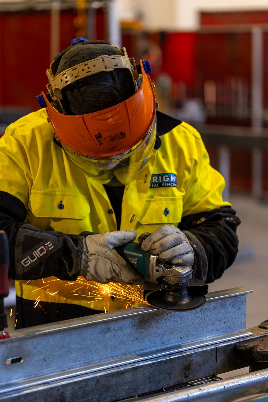 RMF fabricator at work in the Maddington workshop