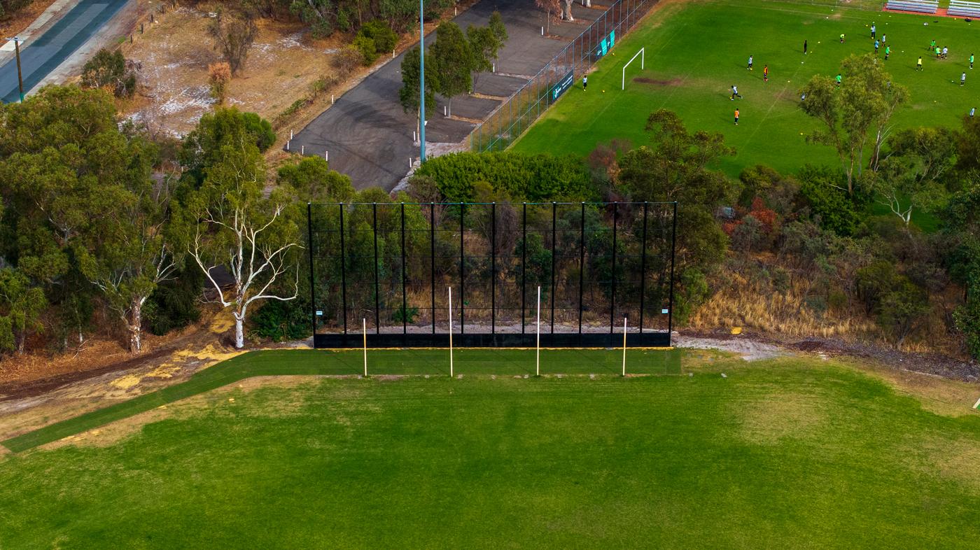 12 m AFL back net behind the goals at William Skeet Oval